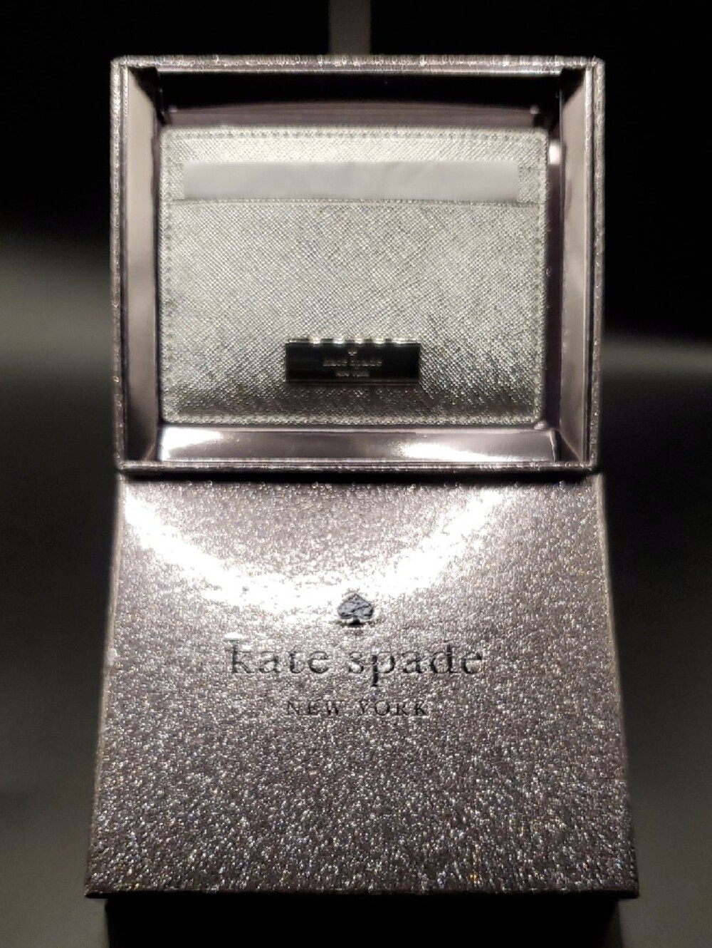 Kate Spade Silver Textured Card Case - Picture 4 of 5